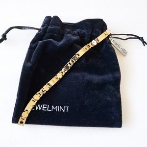 Jewelmint Puzzle Link Bracelet unique Gold Curb Chain 7"